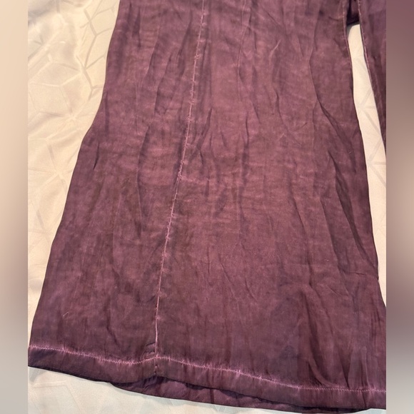 River + Sky Purple silky Pull On Wide Leg Pants - Picture 5 of 8